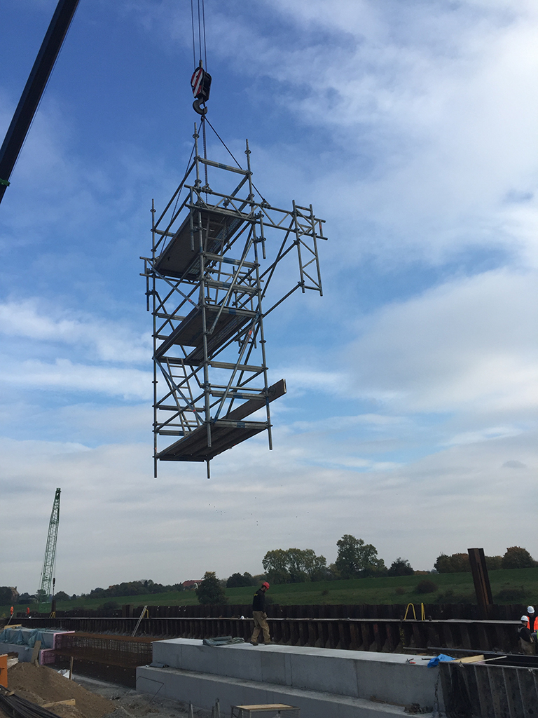 Torgau Haven Sanierung Kaimauer